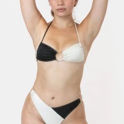 Los Angeles Apparel RNT509 - The Ophelia 2-Tone Ring Bikini Bottom