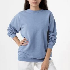Los Angeles Apparel MWT07GD Unisex - Long Sleeve Garment Dye French Terry Pullover 17 Los Angeles Apparel MWT07GD Unisex - Long Sleeve Garment Dye French Terry Pullover