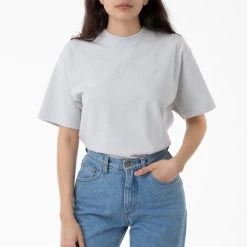 Los Angeles Apparel 1405GD Unisex - Short Sleeve Garment Dye Mockneck T-Shirt Women's