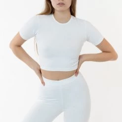 Los Angeles Apparel 83078GD - Garment Dye Short Sleeve Crop Top Women's