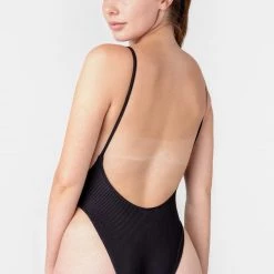 Los Angeles Apparel Women's RRS368 - Ribbed High Cut One-Piece Swimsuit