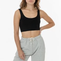 Los Angeles Apparel 8383GD - Garment Dye Cotton Spandex Crop Tank