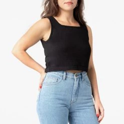 Los Angeles Apparel 1822GD - Garment Dye Crop Tank Women's