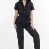 Los Angeles Apparel Women's RJC3201GD - Short Sleeve Utility Jumpsuit