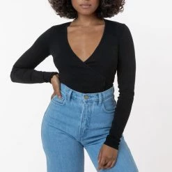 Los Angeles Apparel Women's 3373GD - Heavy 2x1 Rib Wrap Top