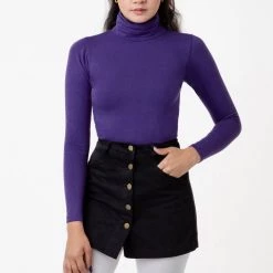 Los Angeles Apparel RCT380 - Cotton Twill Button-Front Skort Women's