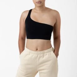 Los Angeles Apparel Women's 8389GD - Garment Dye One Shoulder Crop Top