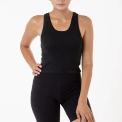 Los Angeles Apparel 4328 - Sporty Baby Rib Crop Tank Women's