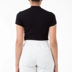 Los Angeles Apparel Women's R4309 - Mockneck Cap Sleeve Baby Tee 16 Los Angeles Apparel Women's R4309 - Mockneck Cap Sleeve Baby Tee