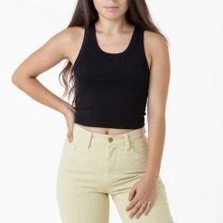 Los Angeles Apparel 4328 - Sporty Baby Rib Crop Tank Women's