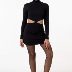 Los Angeles Apparel Women's PON408 - Ponte Diamond Cutout Dress