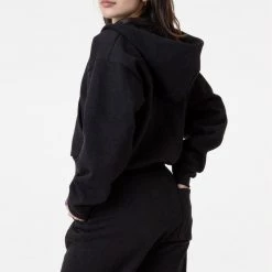 Los Angeles Apparel Women's HF-16 - 14oz. Cropped Heavy Fleece Zip Up Hooded Sweatshirt