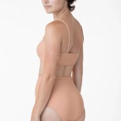 Los Angeles Apparel Women's RRS065 - Ribbed High Waist Bikini Bottom