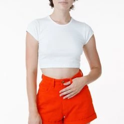 Los Angeles Apparel RBDW05GD - Bull Denim Garment Dye Cuff Short (Limited Edition) Women's