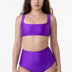 Los Angeles Apparel Women's RNT065 - Classic High Waist Bikini Bottom