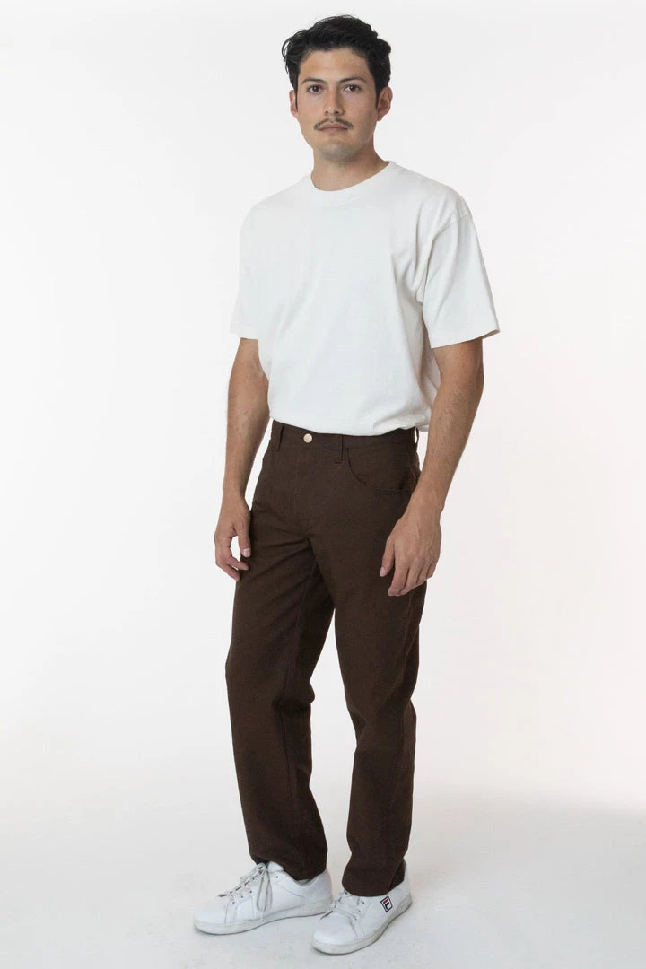Los Angeles Apparel RTWL01 - Twill Work Pants Brown Women's 3 Los Angeles Apparel RTWL01 - Twill Work Pants Brown Women's