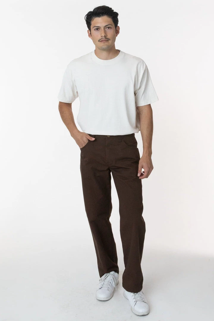 Los Angeles Apparel RTWL01 - Twill Work Pants Brown Women's 6 Los Angeles Apparel RTWL01 - Twill Work Pants Brown Women's