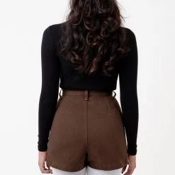 Los Angeles Apparel RCT380 - Cotton Twill Button-Front Skort Women's