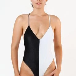 Los Angeles Apparel RRS102 - Ribbed Crossback One Piece Women's