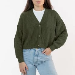 Los Angeles Apparel FM35GD - Fisherman Cropped Cardigan