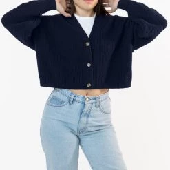 Los Angeles Apparel FM35GD - Fisherman Cropped Cardigan