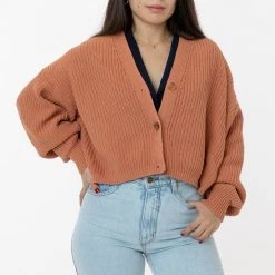 Los Angeles Apparel FM35GD - Fisherman Cropped Cardigan