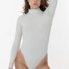 Los Angeles Apparel Women's B122CTS - Long Sleeve Mock Neck Bodysuit