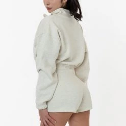 Los Angeles Apparel CF330 - Cotton Fleece High Waist Fitted Short Women's 12 Los Angeles Apparel CF330 - Cotton Fleece High Waist Fitted Short Women's