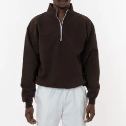 Los Angeles Apparel Men's CF408GD - 10 Oz. Garment Dye Cotton Fleece Half Zip Pullover 10 Los Angeles Apparel Men's CF408GD - 10 Oz. Garment Dye Cotton Fleece Half Zip Pullover