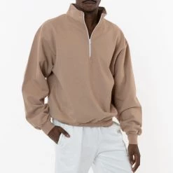 Los Angeles Apparel Men's CF408GD - 10 Oz. Garment Dye Cotton Fleece Half Zip Pullover 9 Los Angeles Apparel Men's CF408GD - 10 Oz. Garment Dye Cotton Fleece Half Zip Pullover