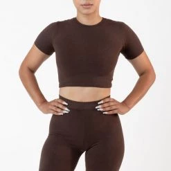 Los Angeles Apparel 83078GD - Garment Dye Short Sleeve Crop Top Women's