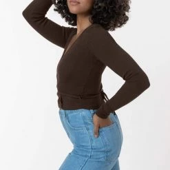 Los Angeles Apparel Women's 3373GD - Heavy 2x1 Rib Wrap Top