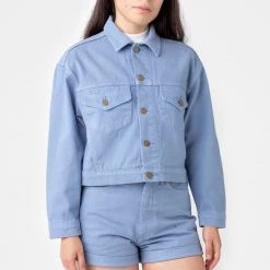 Los Angeles Apparel RBDW03GD - Garment Dye Cropped Bull Denim Jacket 14 Los Angeles Apparel RBDW03GD - Garment Dye Cropped Bull Denim Jacket