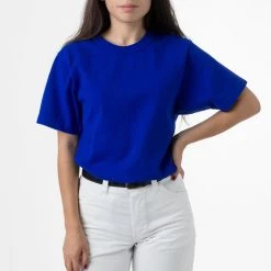 Los Angeles Apparel Women's 1203GD Unisex - Short Sleeve Binding Garment Dye T-Shirt