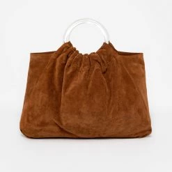 Los Angeles Apparel RLH3480 - Suede Acrylic Ring Bag Women's