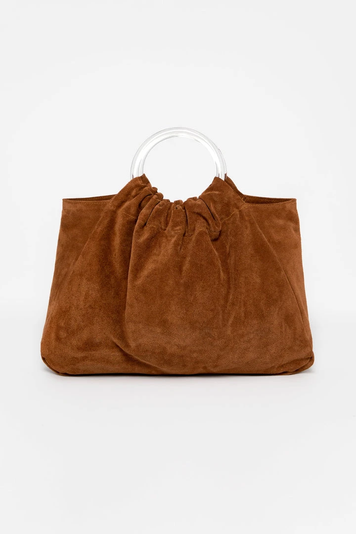 Los Angeles Apparel RLH3480 - Suede Acrylic Ring Bag Women's 3 Los Angeles Apparel RLH3480 - Suede Acrylic Ring Bag Women's