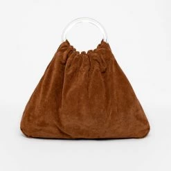 Los Angeles Apparel RLH3480 - Suede Acrylic Ring Bag Women's 23 Los Angeles Apparel RLH3480 - Suede Acrylic Ring Bag Women's