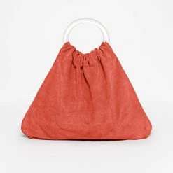 Los Angeles Apparel RLH3480 - Suede Acrylic Ring Bag Women's 19 Los Angeles Apparel RLH3480 - Suede Acrylic Ring Bag Women's
