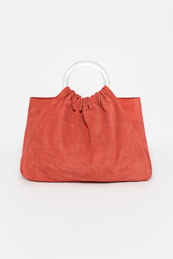 Los Angeles Apparel RLH3480 - Suede Acrylic Ring Bag Women's 5 Los Angeles Apparel RLH3480 - Suede Acrylic Ring Bag Women's