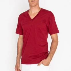 Los Angeles Apparel Women's 24056 Mix - Fine Jersey V-Neck T-Shirt