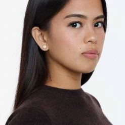 Los Angeles Apparel Women's EARES70 - 7mm Enamel Stud Earrings