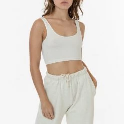 Los Angeles Apparel 8383GD - Garment Dye Cotton Spandex Crop Tank