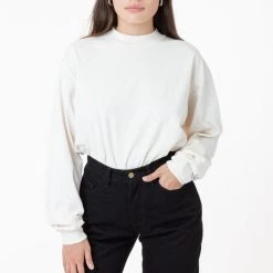 Los Angeles Apparel 1406GD Unisex - Long Sleeve Garment Dye Mockneck T-Shirt