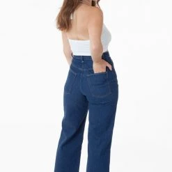 Los Angeles Apparel RDNW09 - High Waisted Wide Leg Denim Jean
