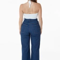 Los Angeles Apparel RDNW09 - High Waisted Wide Leg Denim Jean