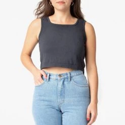 Los Angeles Apparel 1822GD - Garment Dye Crop Tank Women's