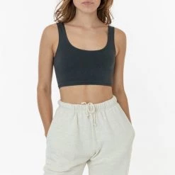 Los Angeles Apparel 8383GD - Garment Dye Cotton Spandex Crop Tank