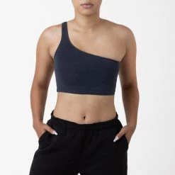 Los Angeles Apparel Women's 8389GD - Garment Dye One Shoulder Crop Top