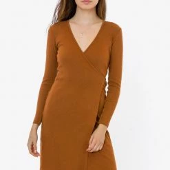 Los Angeles Apparel 3388GD - 2x1 Heavy Rib Wrap Dress Women's