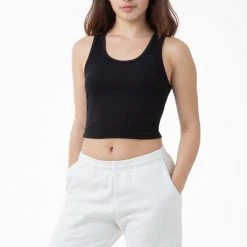 Los Angeles Apparel Women's 21308 - 2x1 Crop Tank